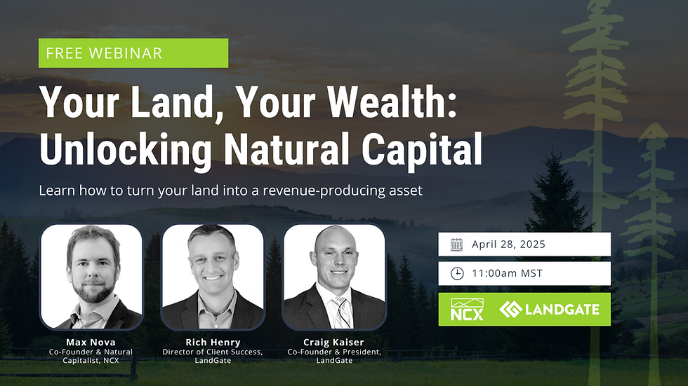 Natural Capital NCX Webinar graphic