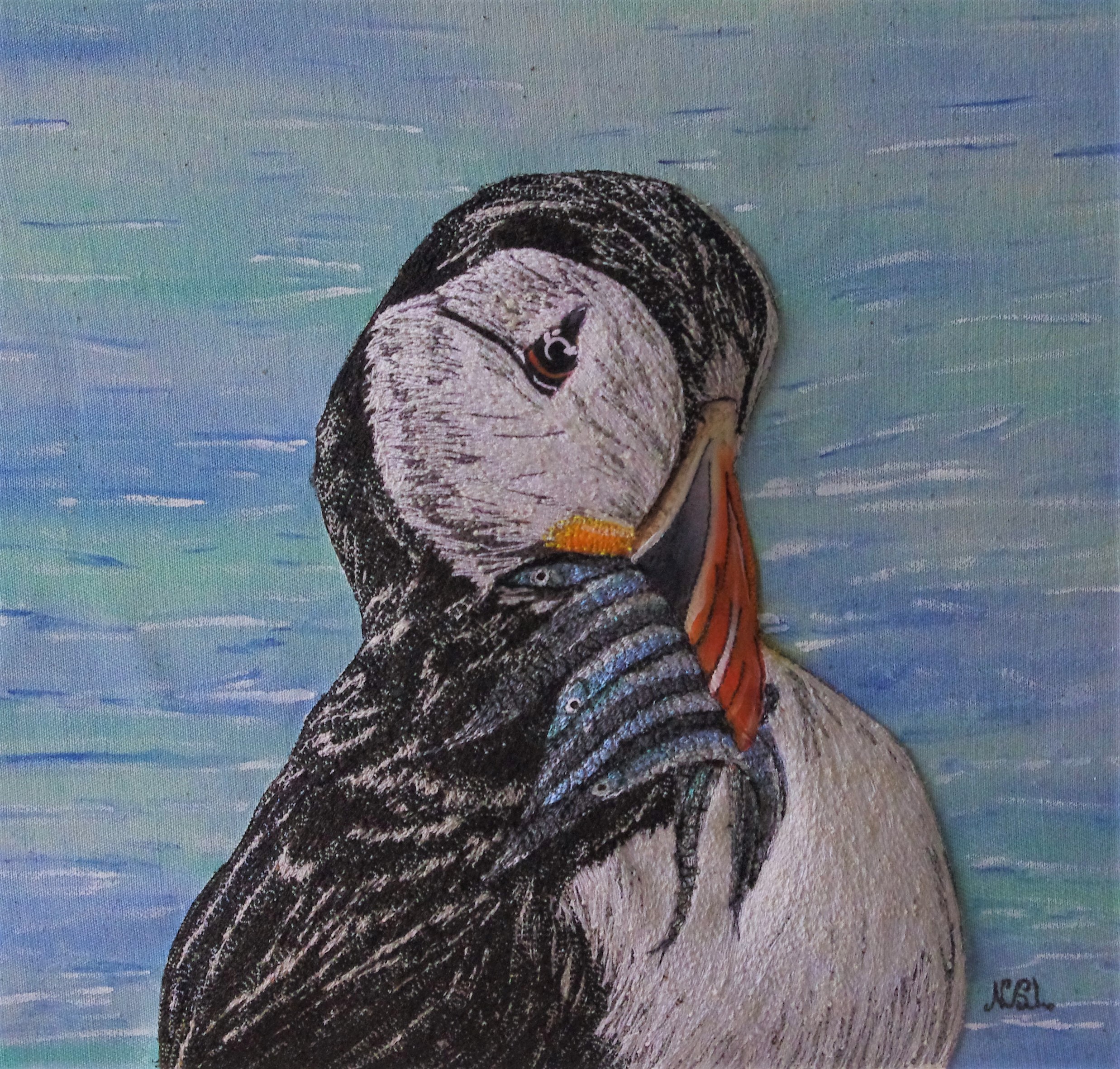A Puffin's Dinner SOLD