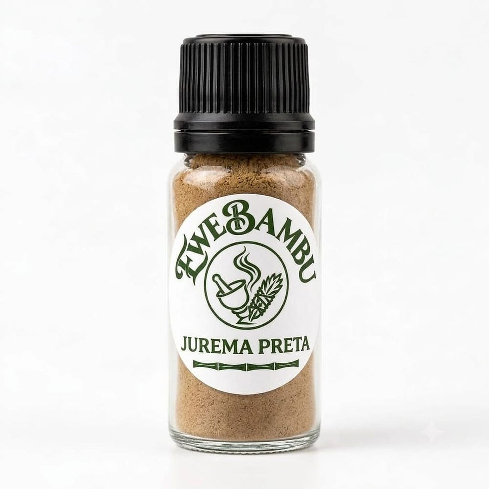 Frasco de vidro com Jurema Preta 20g da marca Ewe Bambu.
