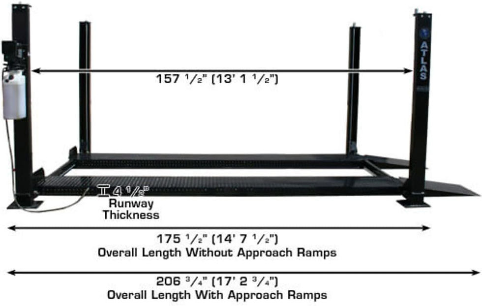 Thumbnail: Atlas® Garage Pro 8000 Portable Hobbyist 8,000 Lbs. Capacity 4 Post Lift