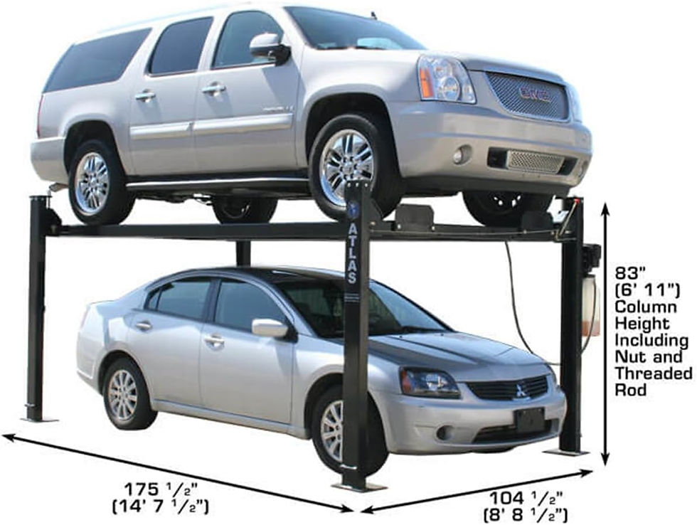 Thumbnail: Atlas® Garage Pro 8000 Portable Hobbyist 8,000 Lbs. Capacity 4 Post Lift