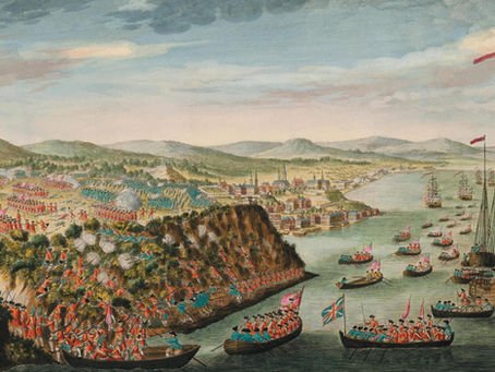 The Battle of the Plains of Abraham, Quebec City, 1759