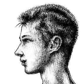 Self-Portrait | MaartenVC | © Maarten Vander Cruyssen | Artist-Architect | Mechelen, Belgium | Pen and Ink Drawing