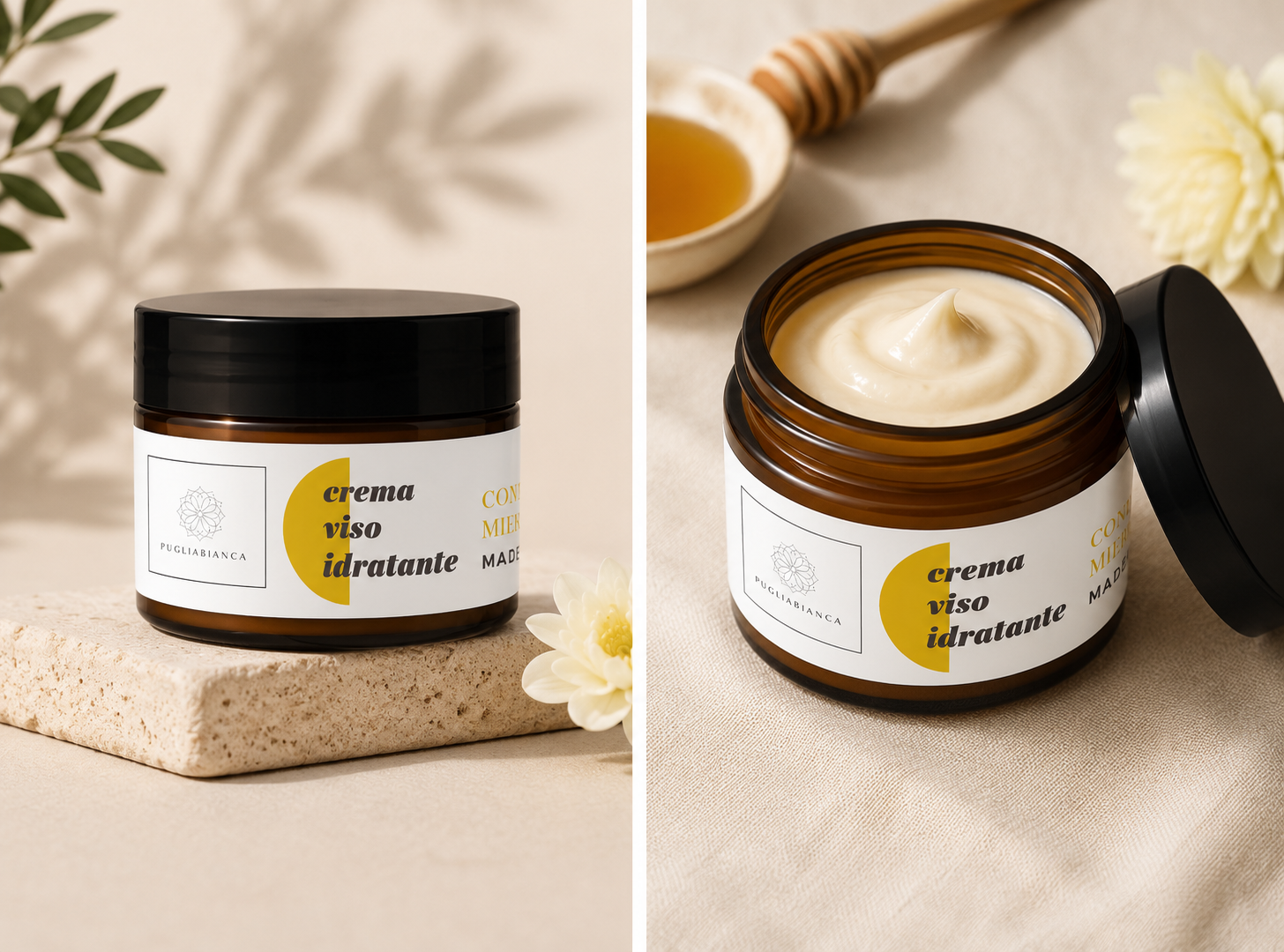 Crema viso idratante al miele