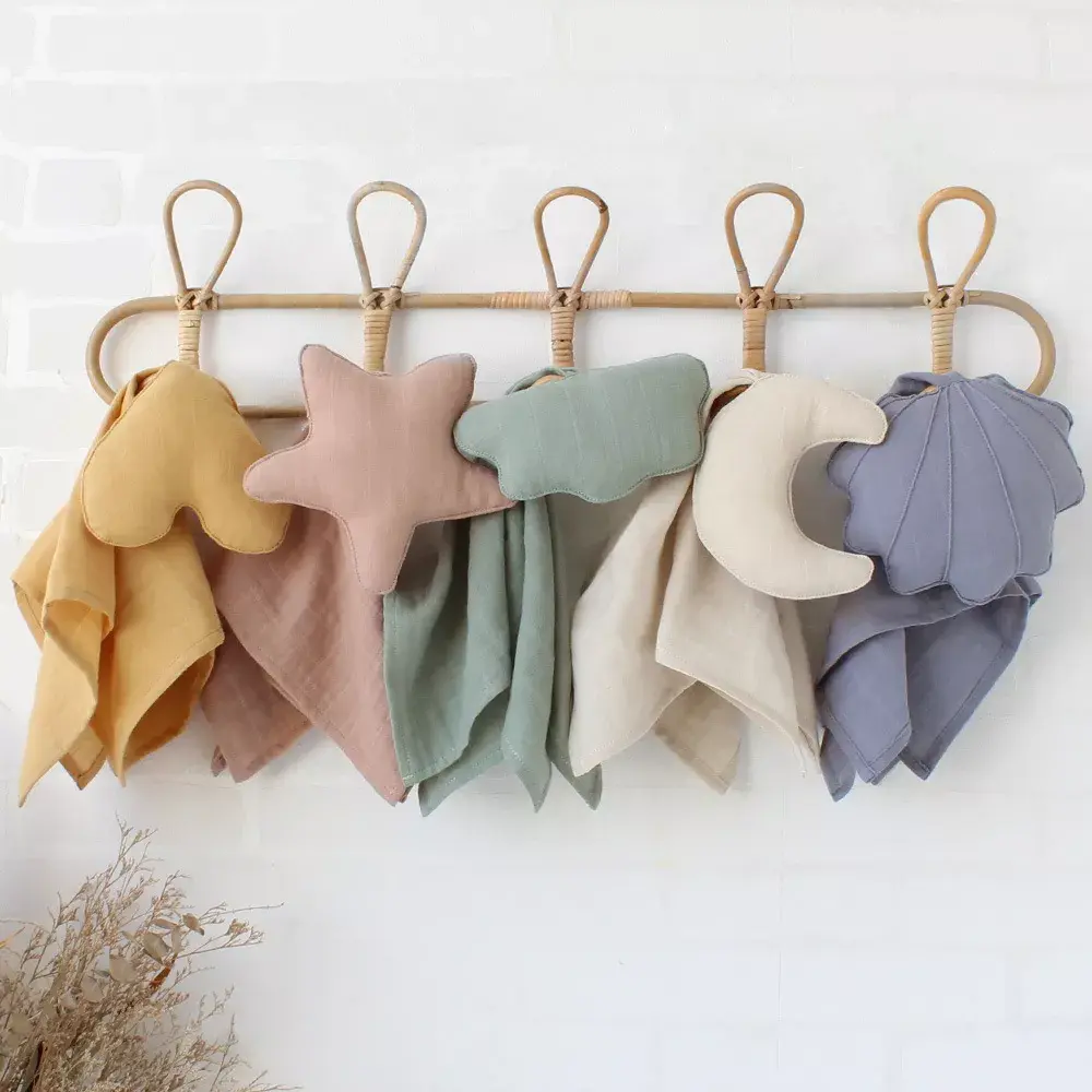 New Born Baby Muslin Security Blanket — Organic Cotto