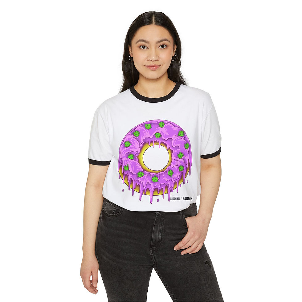 Dohnut Farms Unisex Cotton Ringer T-Shirt