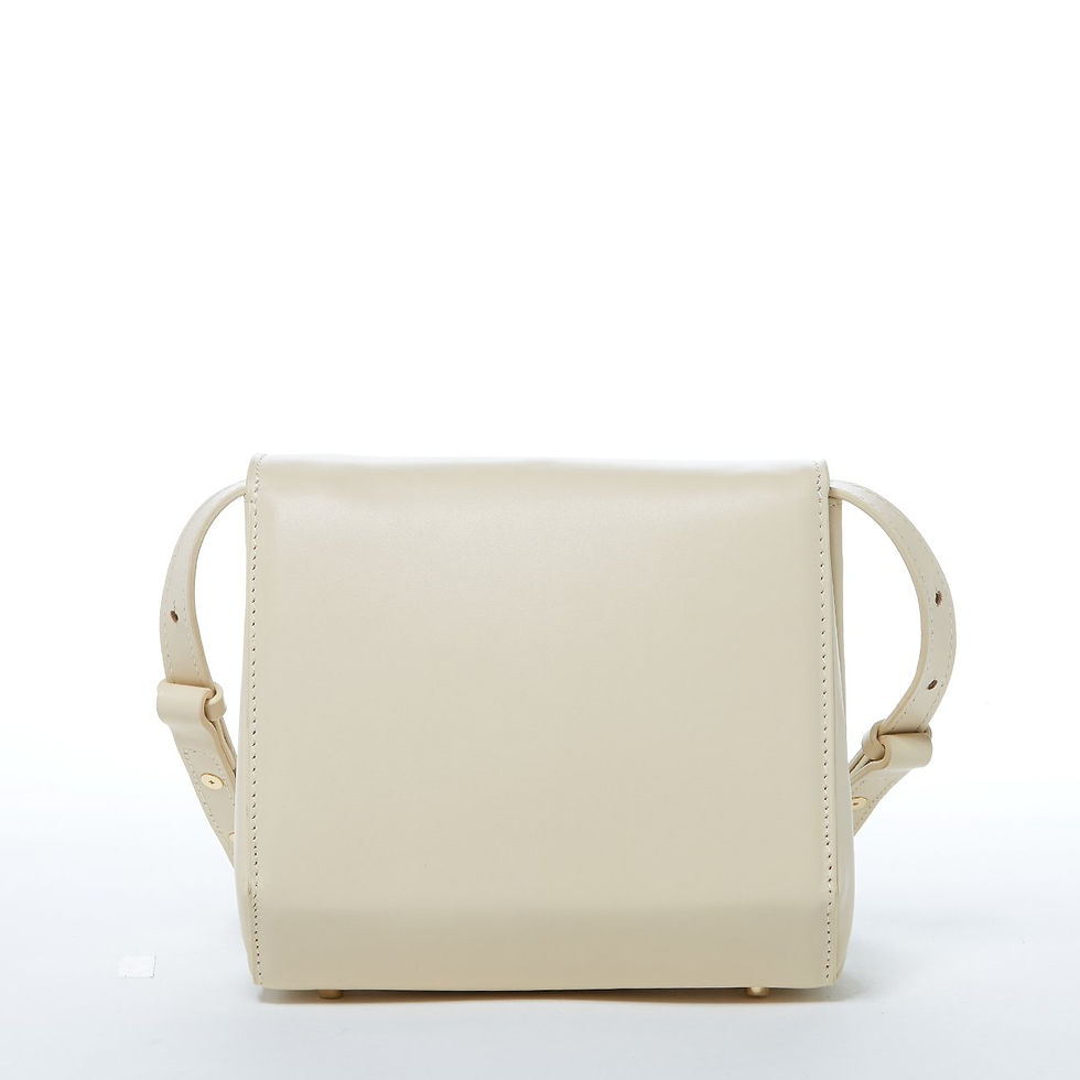 Thumbnail: Elizabeth Off White Leather Saddle Bag