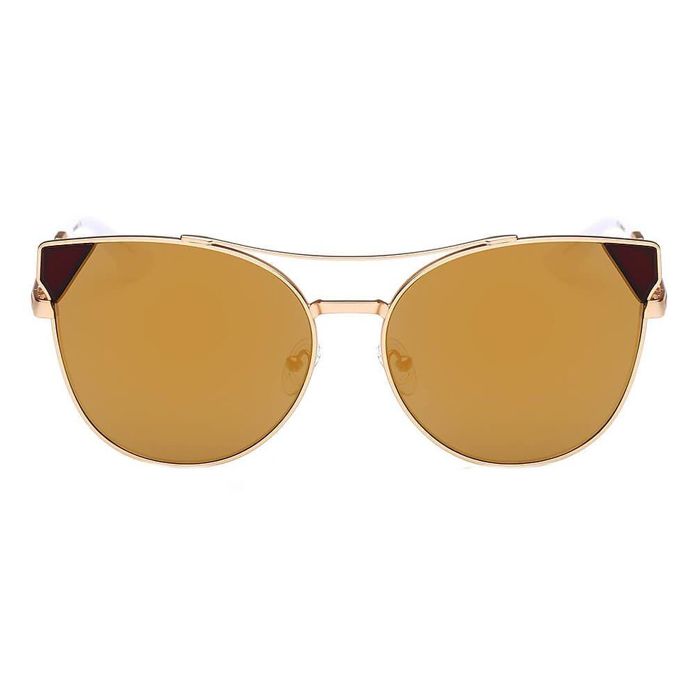 Thumbnail: Aspen - Women Trendy Mirrored Lens Cat Eye Sunglasses