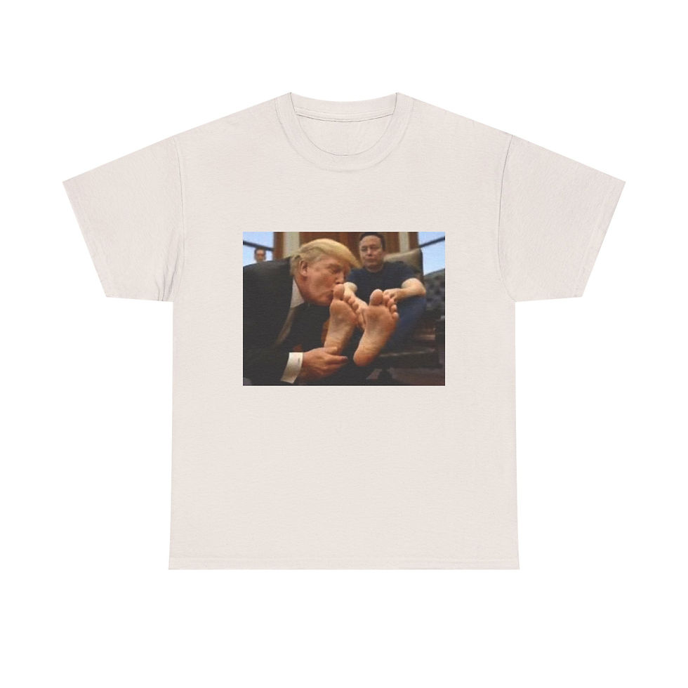 Trump kissing Elons feet tee shirt 😂