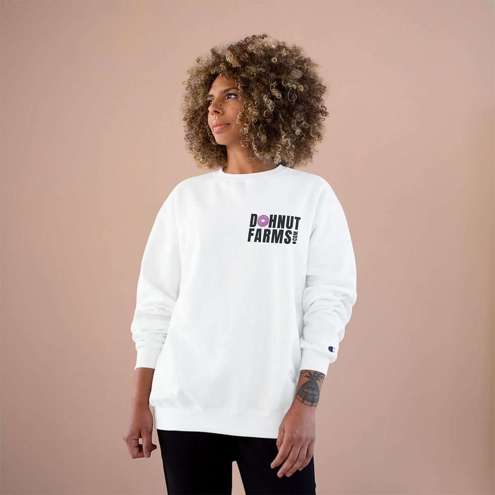 Champion Sweatshirt with Dohnut Farms Design | Cozy Oversized Crewneck |