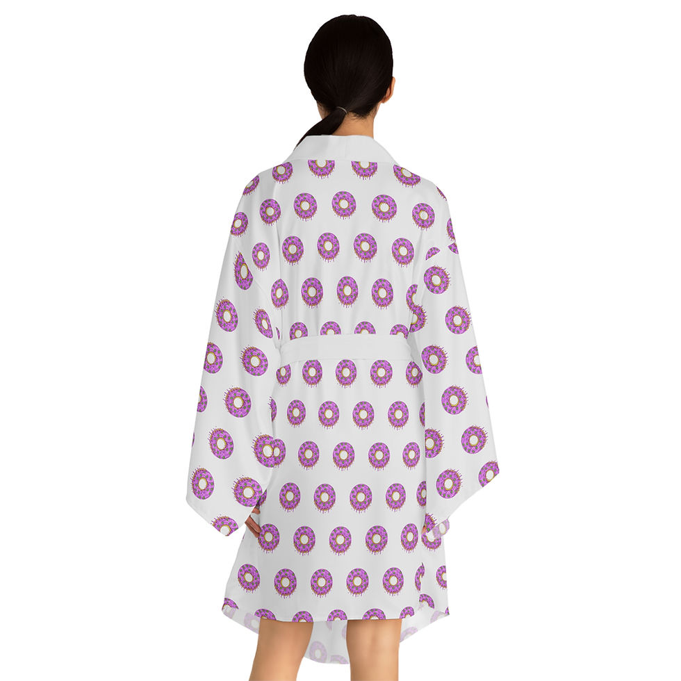 Dohnut Farms Long Sleeve Kimono Robe (AOP)