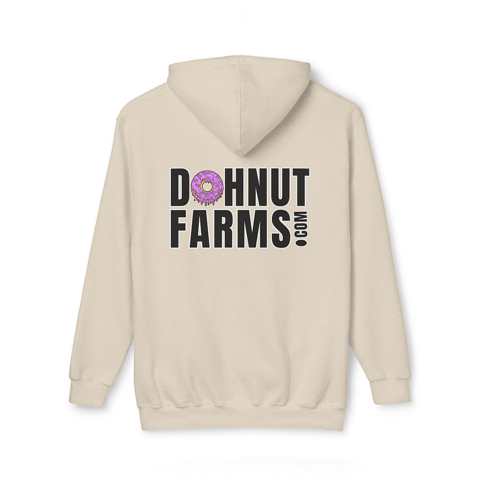 Dohnut Farms Unisex Hooded Sweatshirt, Made in US