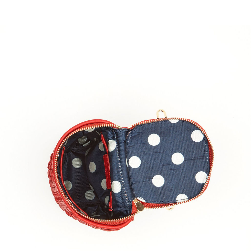 Thumbnail: Elsa Small Leather Crossbody Bag Red