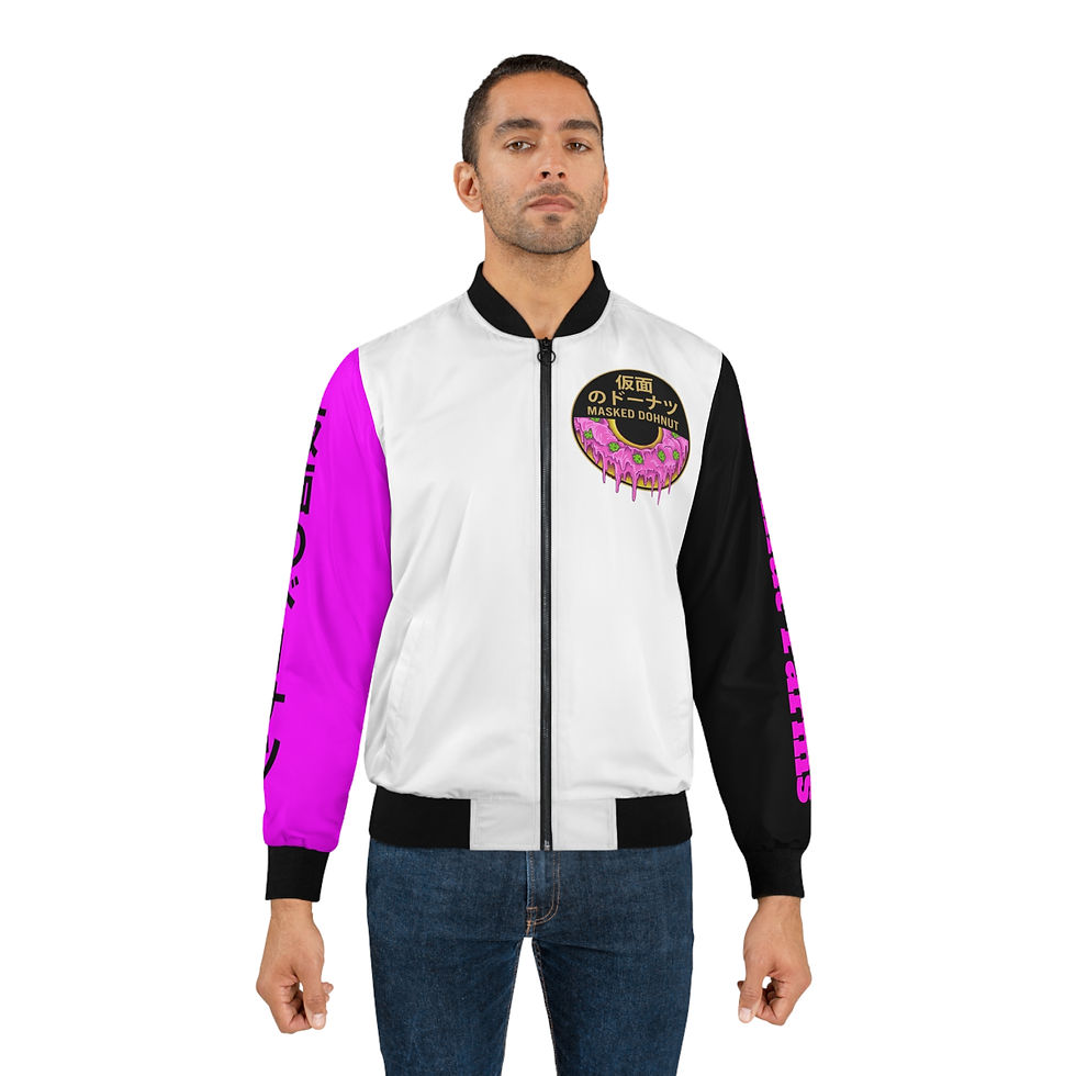 Thumbnail: Masked Dohnut Bomber Jacket – Custom Designer Fit .