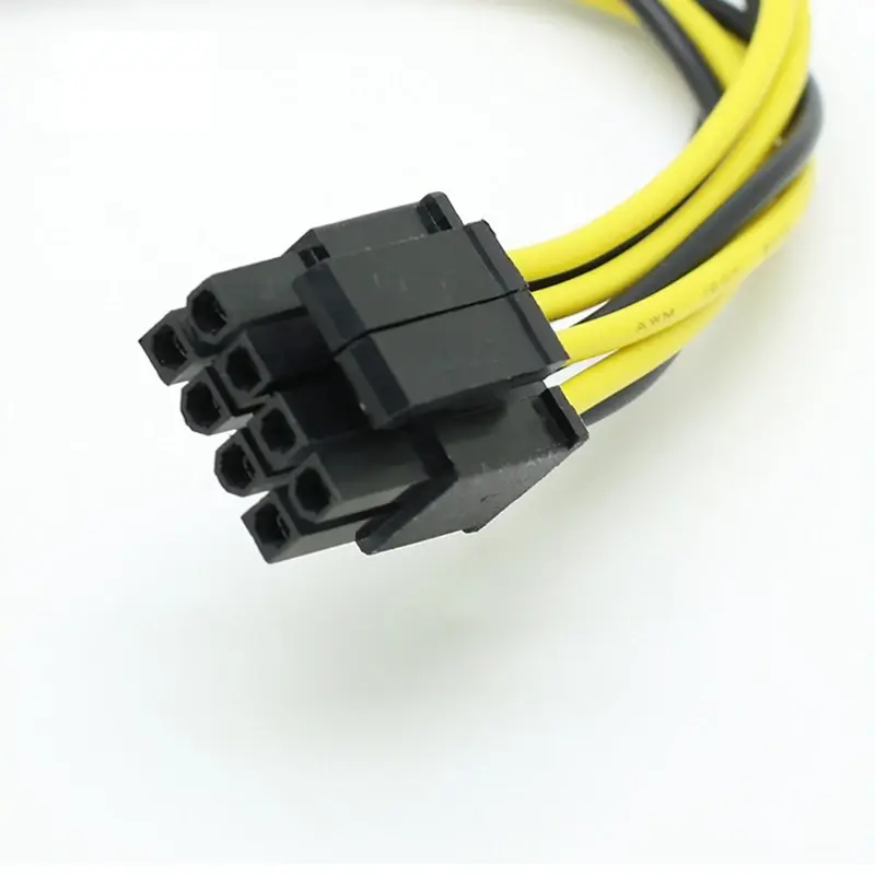 Dual SATA 15pin to 8pin Graphic Card Power Adapter Cable 20cm