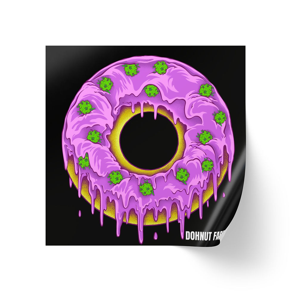 Dohnut Farms Square Sticker Label Rolls