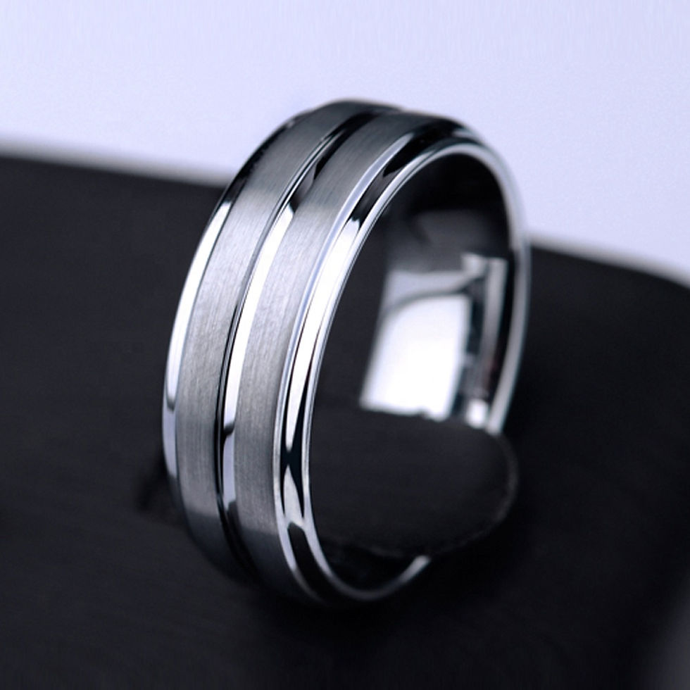 Miniatura: Tungsten Carbide Rings for Men 8mm Size 8-13