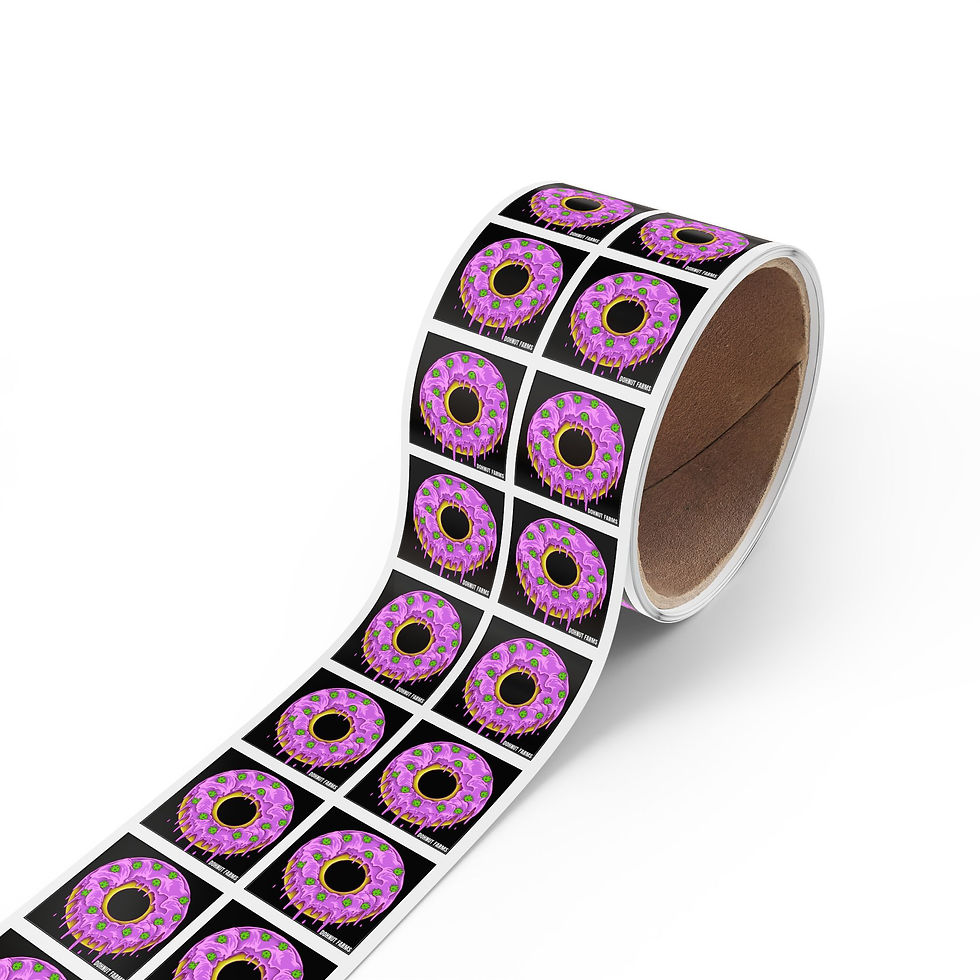 Dohnut Farms Square Sticker Label Rolls