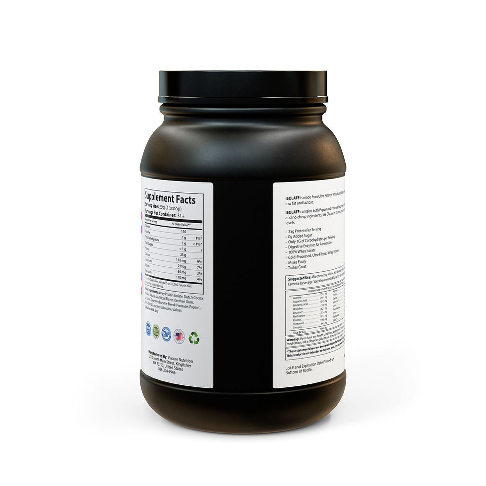 Whey Isolate Protein Supplement (907g, 2lb) - Dohnut Farms 