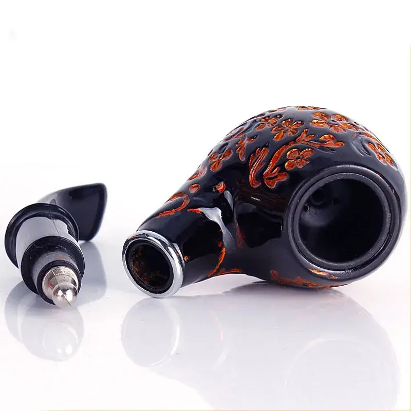 Thumbnail: Resin Carving Smoking Pipe With Removable and Washable Filter
