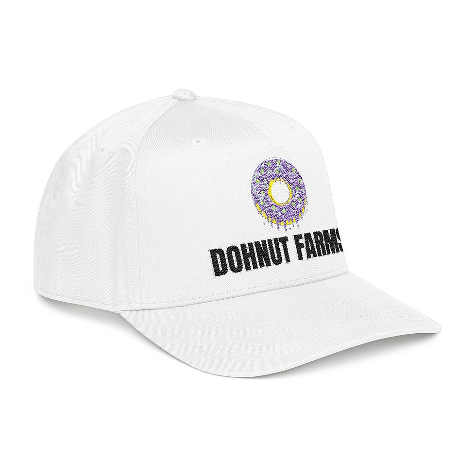 Miniatura: Dohnut Farms Baseball Cap — Retro Donut Logo Mid-Profile Hat