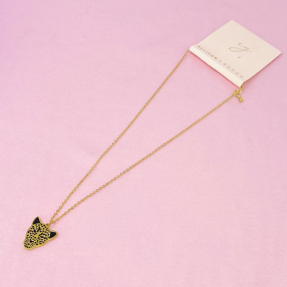Thumbnail: Golden Leopard Pendant Necklace