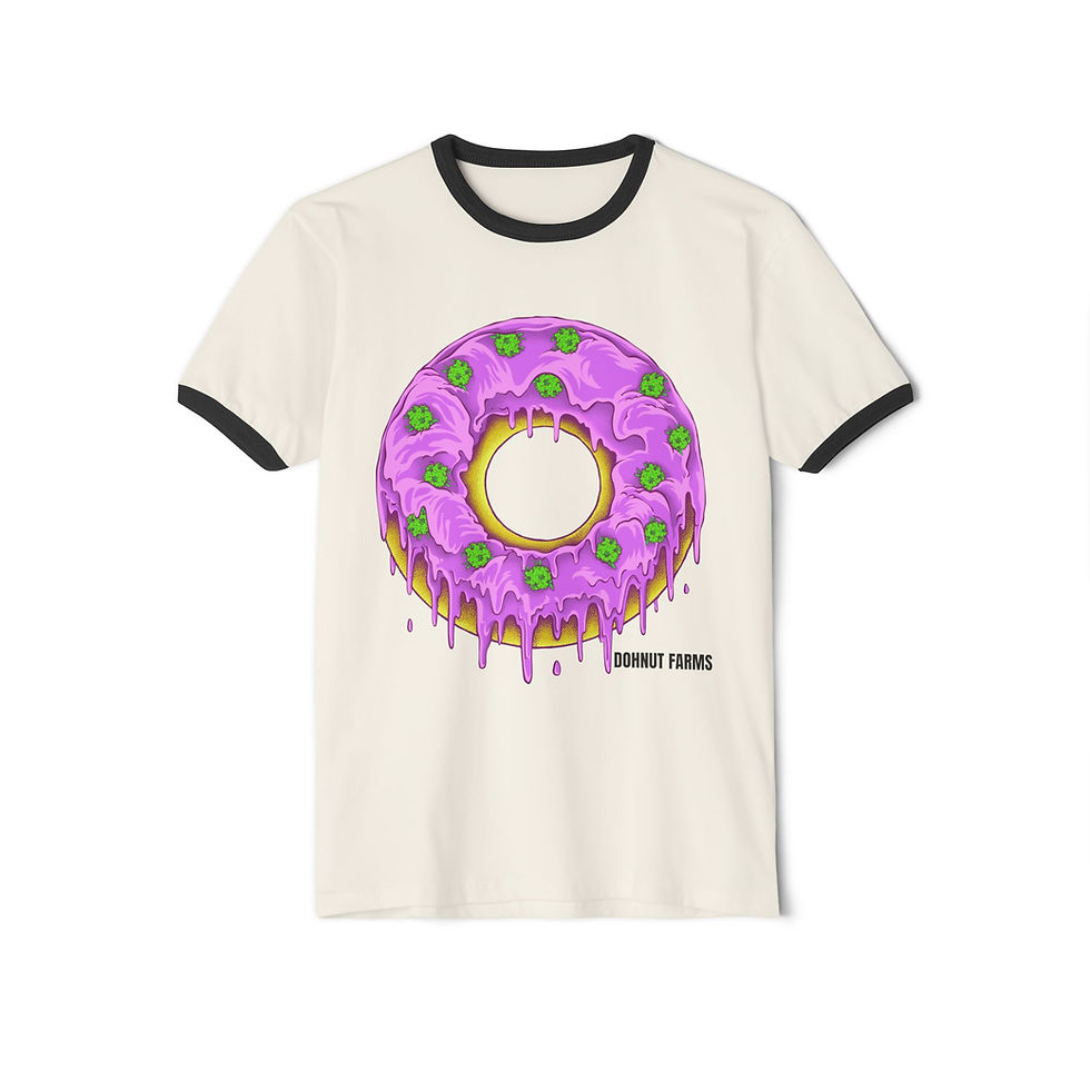 Dohnut Farms Unisex Cotton Ringer T-Shirt