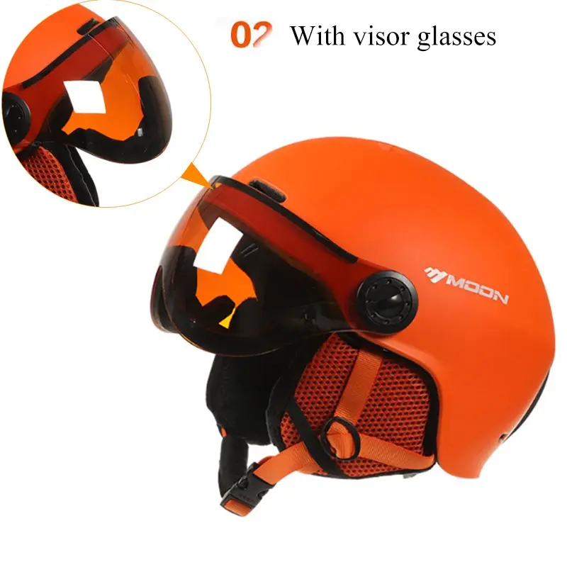 Miniatura: MOON Goggles Skiing Helmet Integrally-Molded PC+EPS High-Quality Helmet