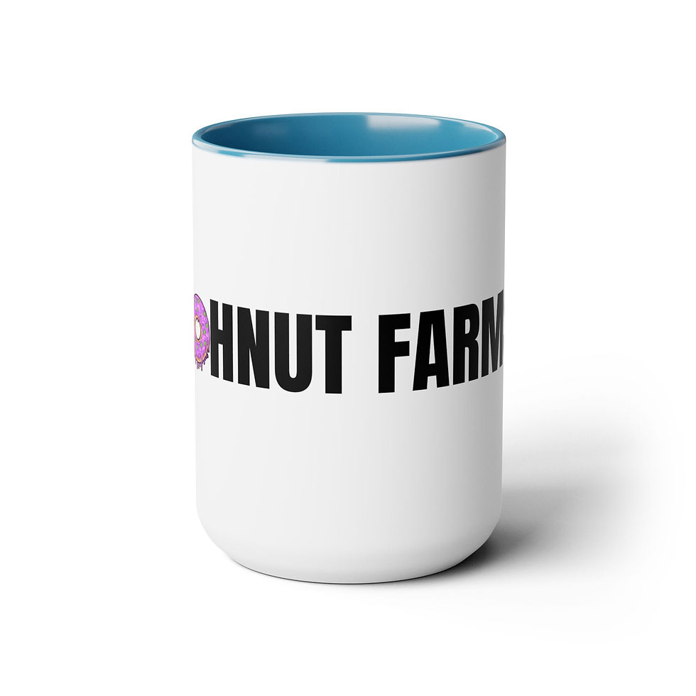 Dohnut Farms Two-Tone Coffee Mugs, 15oz