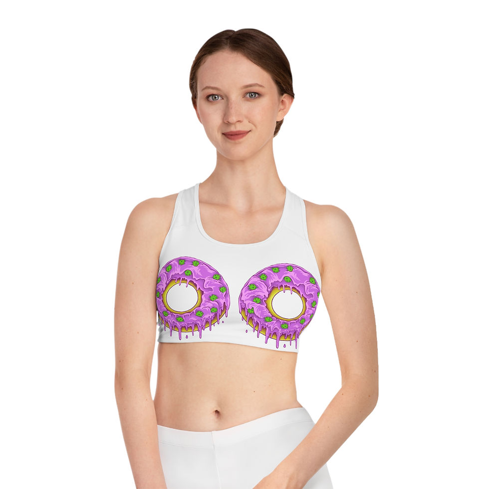 Dohnut Farms Sports Bra (AOP)