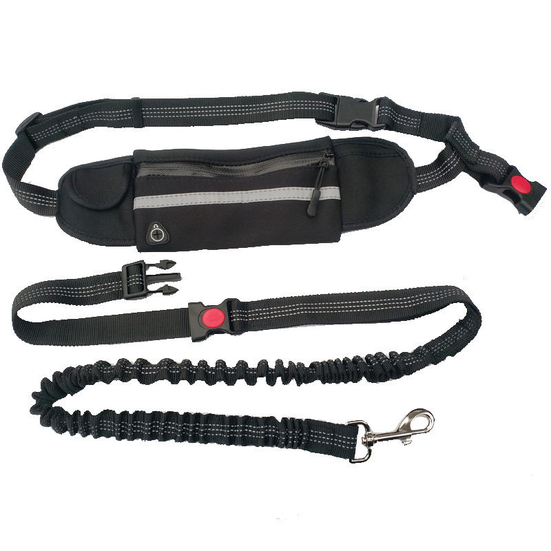 Thumbnail: Hands Free Dog Leash With Bag Walking Dog Leash Sports