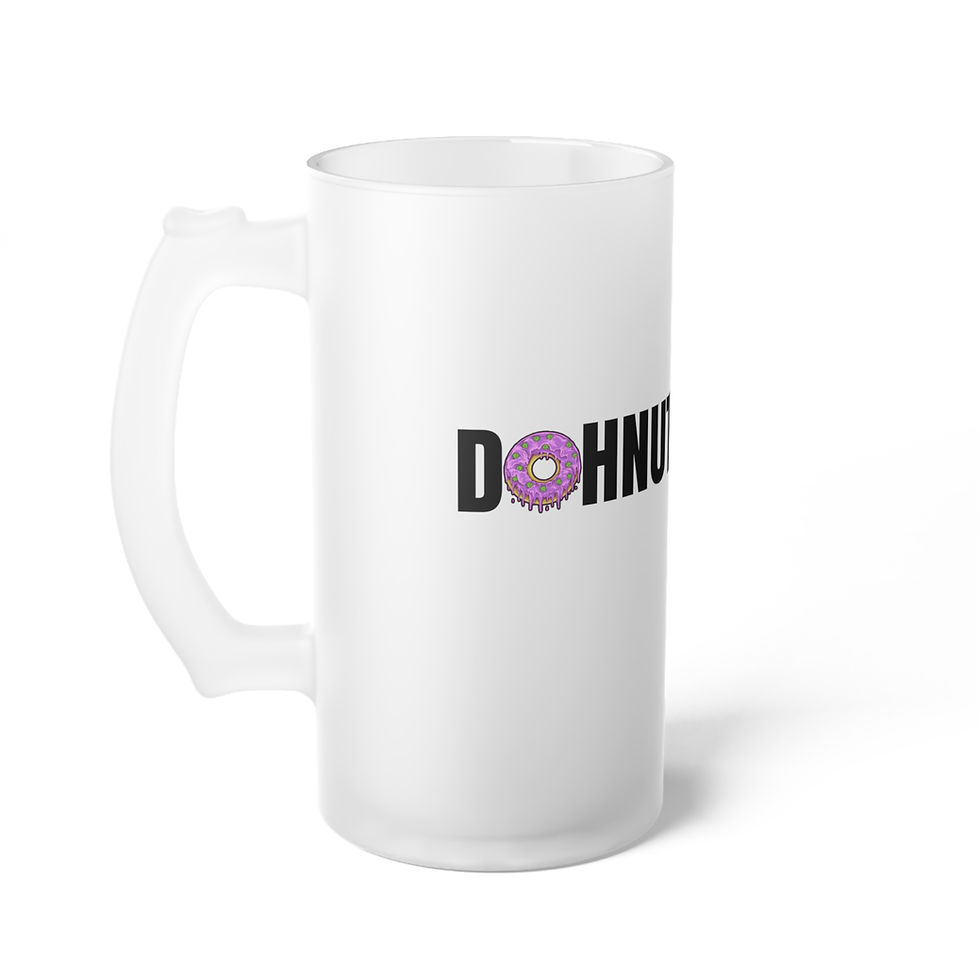 Dohnut Farms Frosted Glass Beer Mug