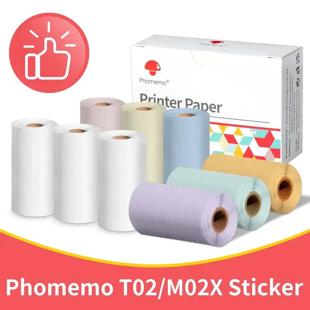 Phomemo 3 Rolls Self-Adhesive Transparent Sticker