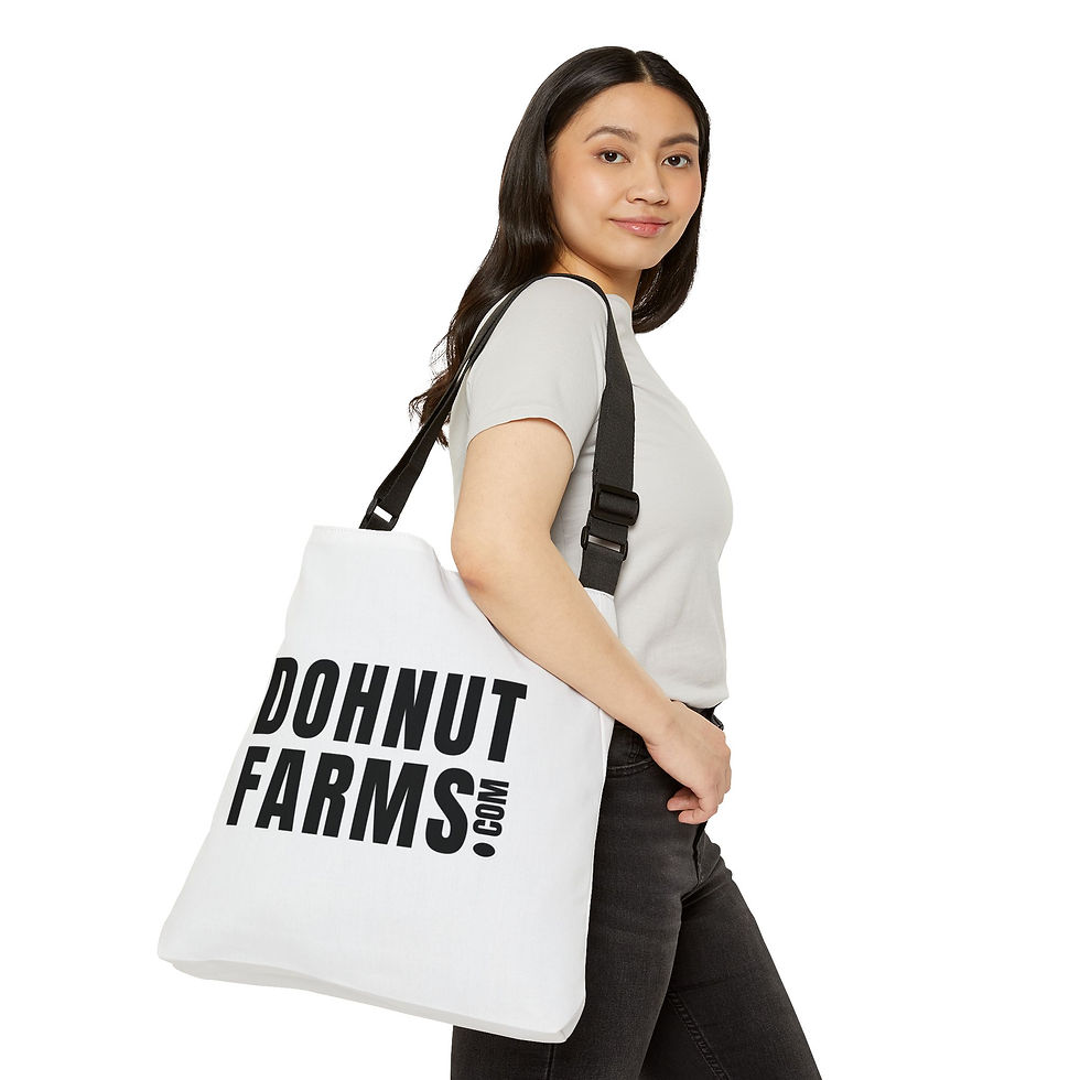 Dohnut Farms Adjustable Tote Bag (AOP)