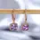 Dainty Female Rainbow Crystal Drop Earrings Rose Gold Silver