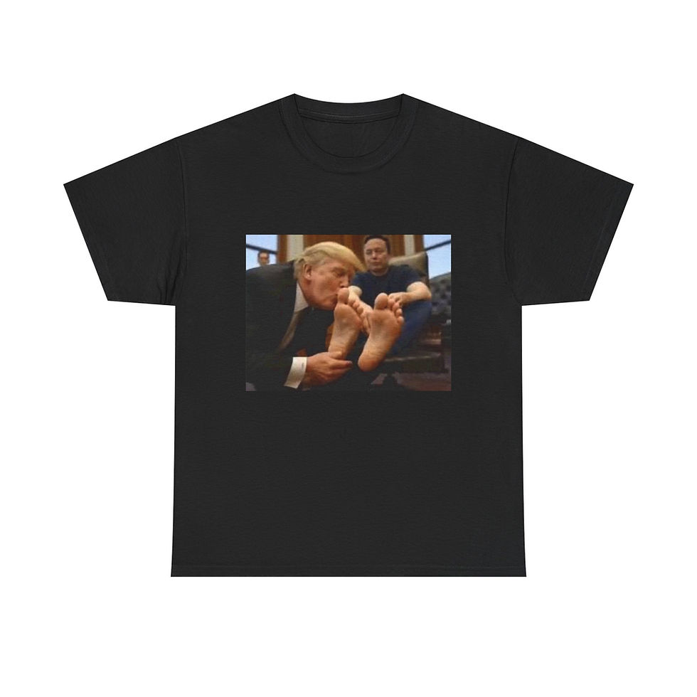 Trump kissing Elons feet tee shirt 😂