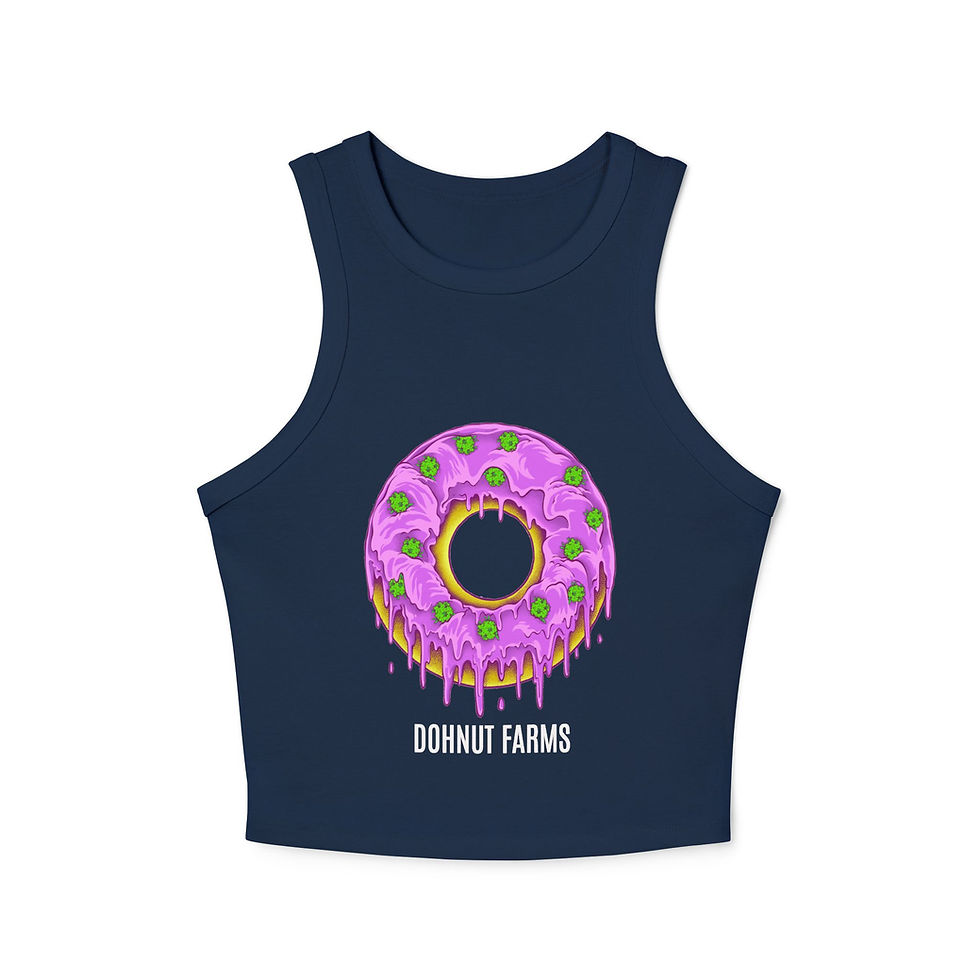 Dohnut Farms Women's Micro Rib Racer Tank Top