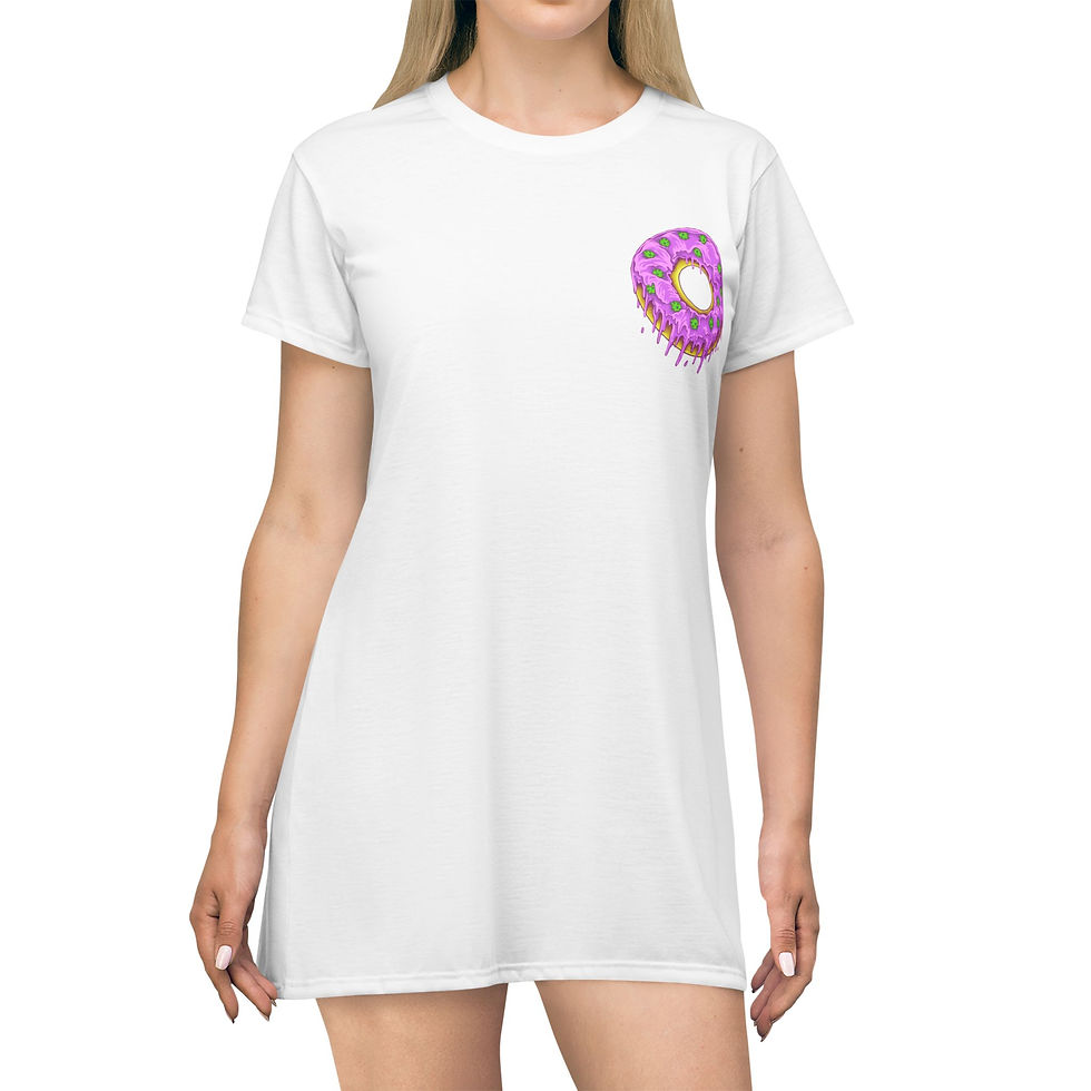 Dohnut Farms T-Shirt Dress (AOP)