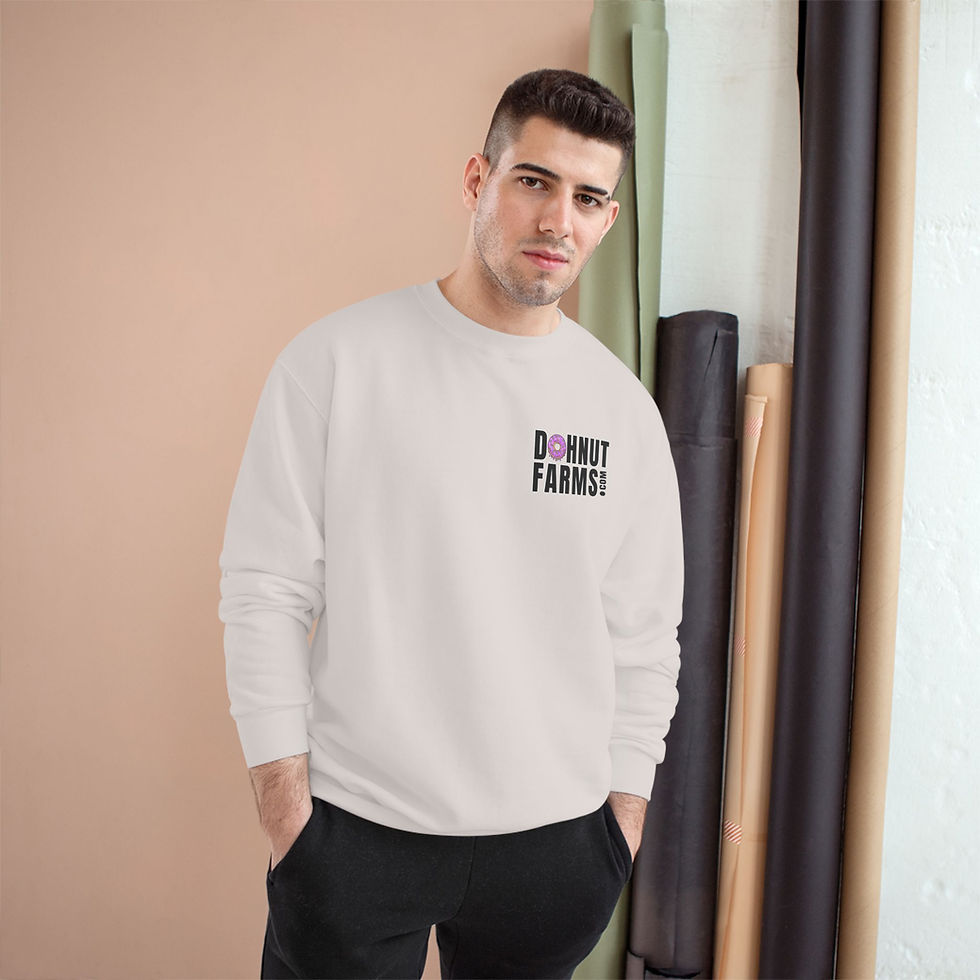 Champion Sweatshirt with Dohnut Farms Design | Cozy Oversized Crewneck |