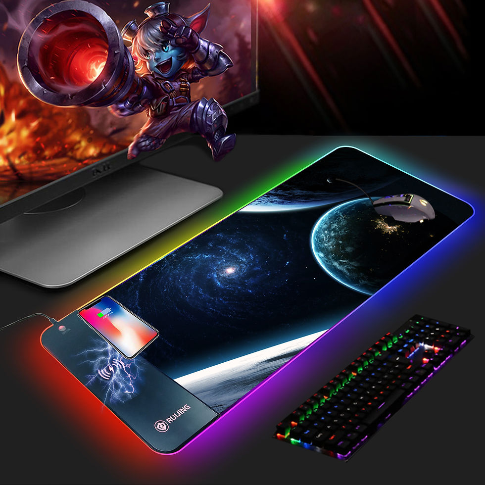 Thumbnail: Gaming 15W RGB Wireless Charger With Mouse Pad