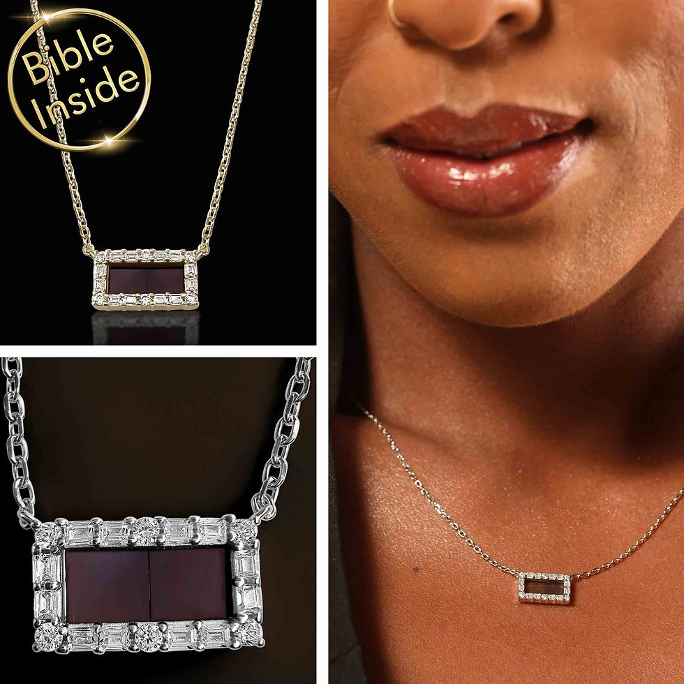 Thumbnail: Mini Bibles Necklace: Old & New Testament Edition