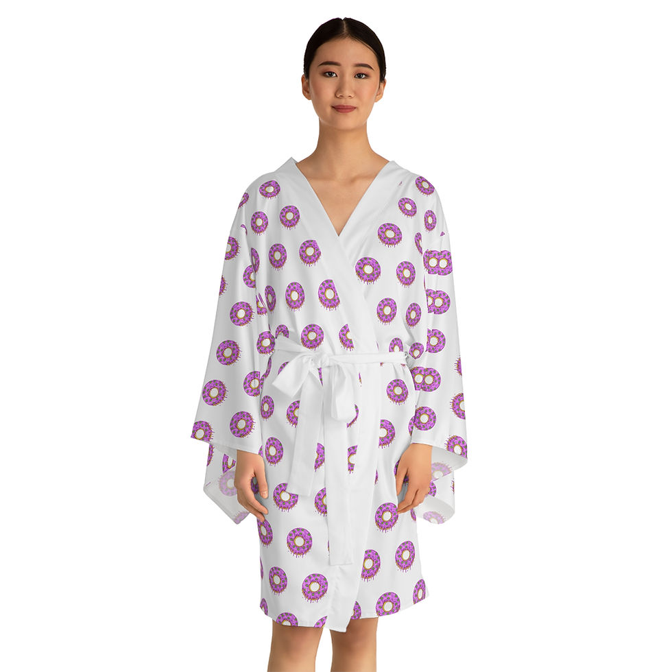 Dohnut Farms Long Sleeve Kimono Robe (AOP)