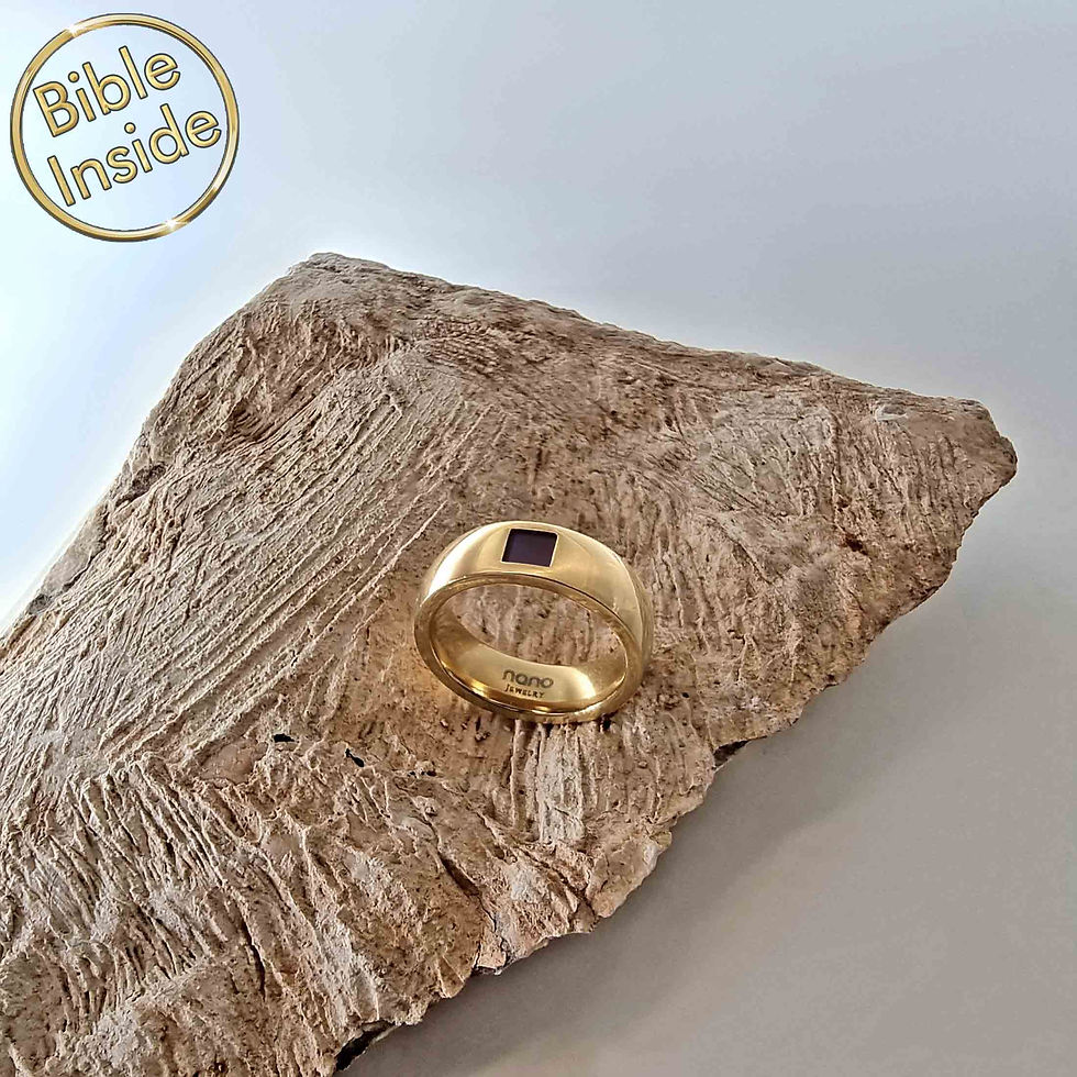 Thumbnail: Religious Ring - Modern Design With Nano Bible - America Design