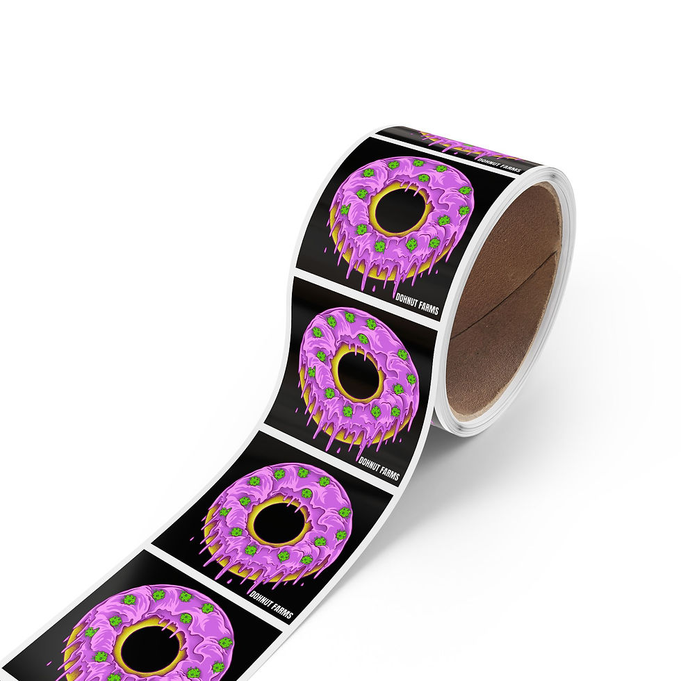 Dohnut Farms Square Sticker Label Rolls