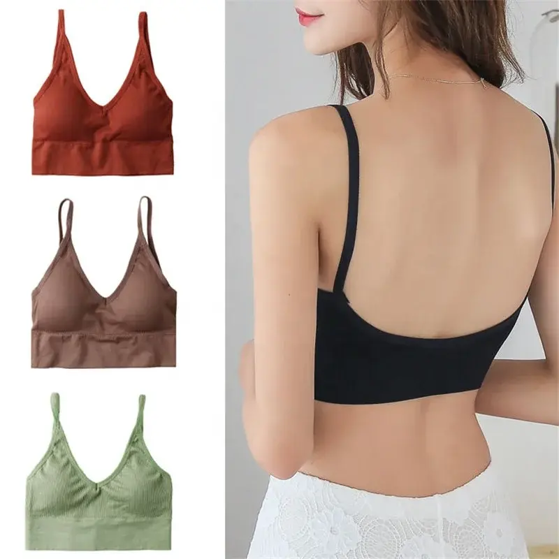 Miniatura: Seamless Sling Bottoming Vest Chest Wrapping Triangle Cup Teen Sport
