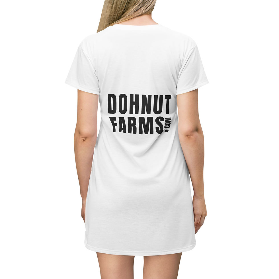 Dohnut Farms T-Shirt Dress (AOP)