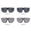 Thumbnail: MACON | Large Oversized Unisex Single Lens Aviator Fashion Sunglasses