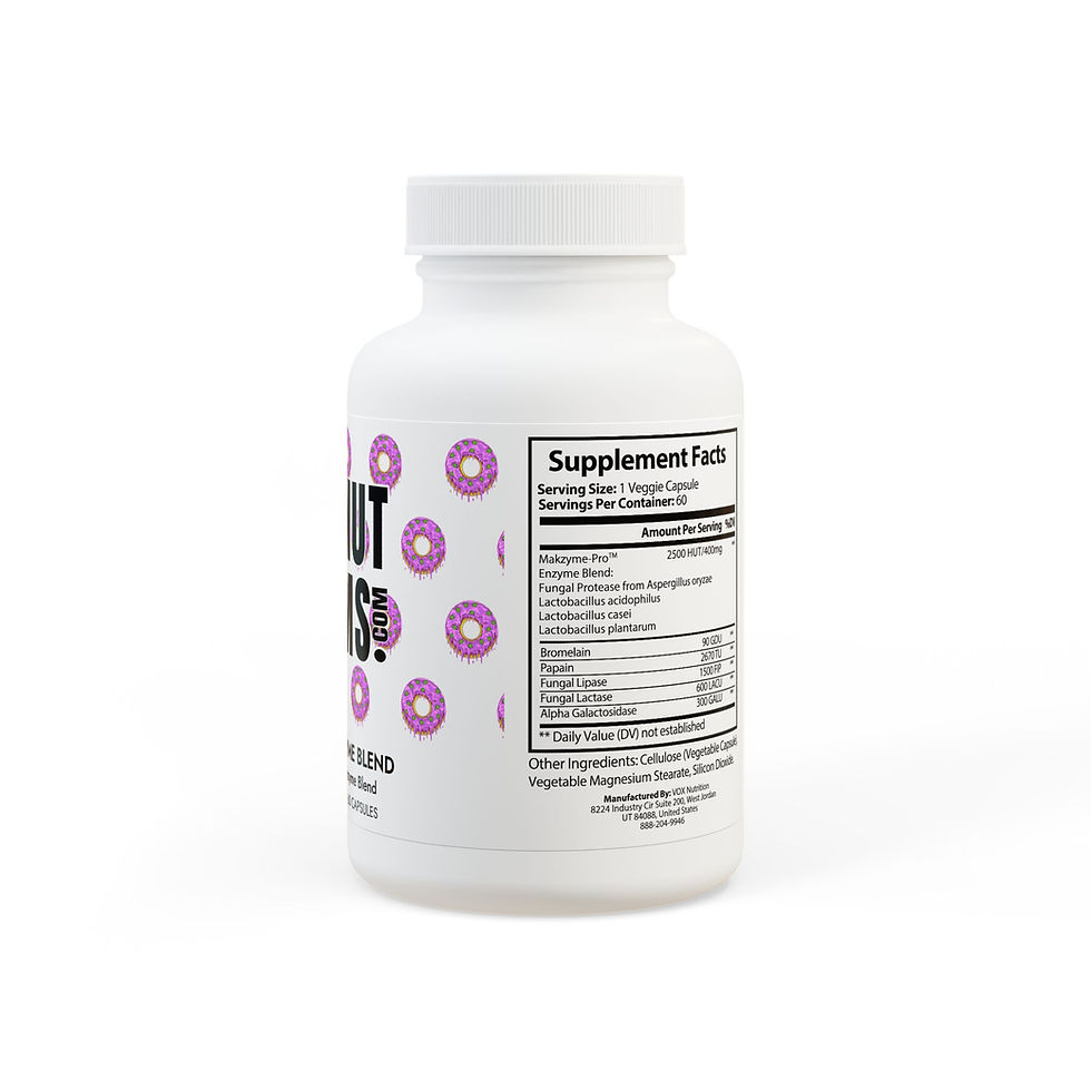 Digestive Enzyme Blend Supplement (60 Capsules) - Dohnut Farms 