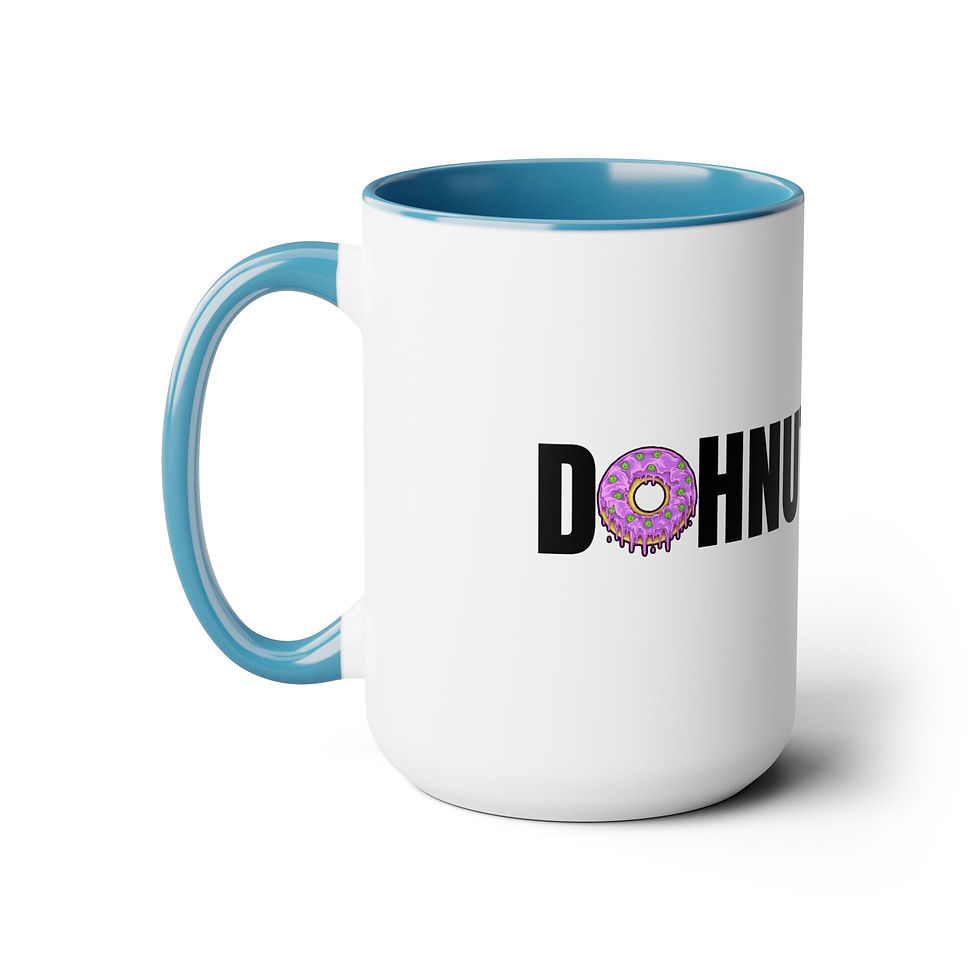 Dohnut Farms Two-Tone Coffee Mugs, 15oz