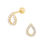 Thumbnail: 14K (58.5%) SOLID GOLD DEWDROP PIERCING